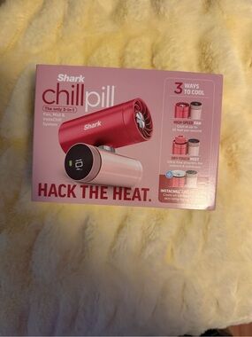 Shark Chill Pill Portable Fan & Mister in Pink